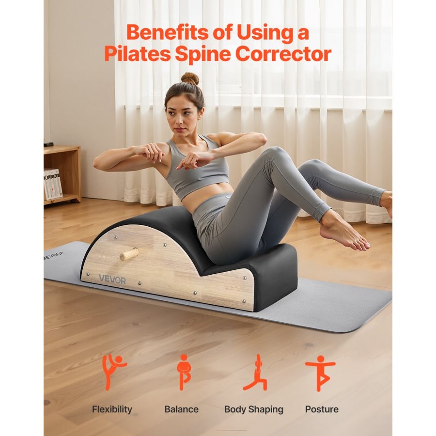 VEVOR Pilates Spine Corrector – Rubber Wood, 350 Lbs