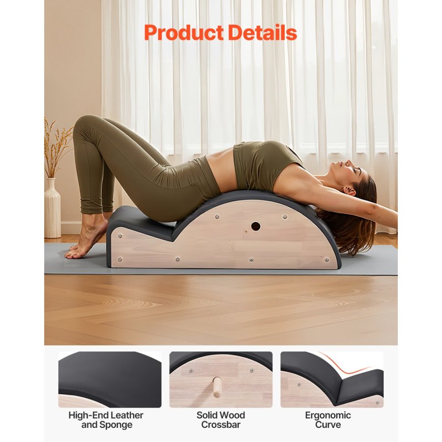 VEVOR Pilates Spine Corrector – Rubber Wood, 350 Lbs