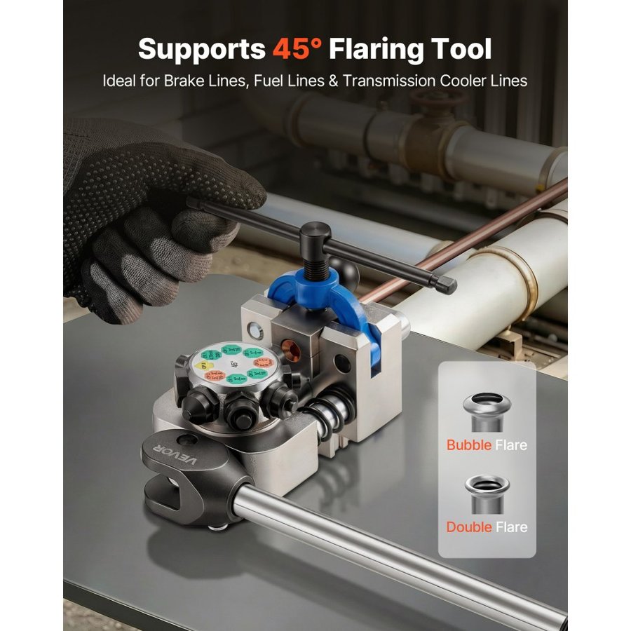 VEVOR Bubble Brake Line Flaring Tool – 45°,4 Die Kit