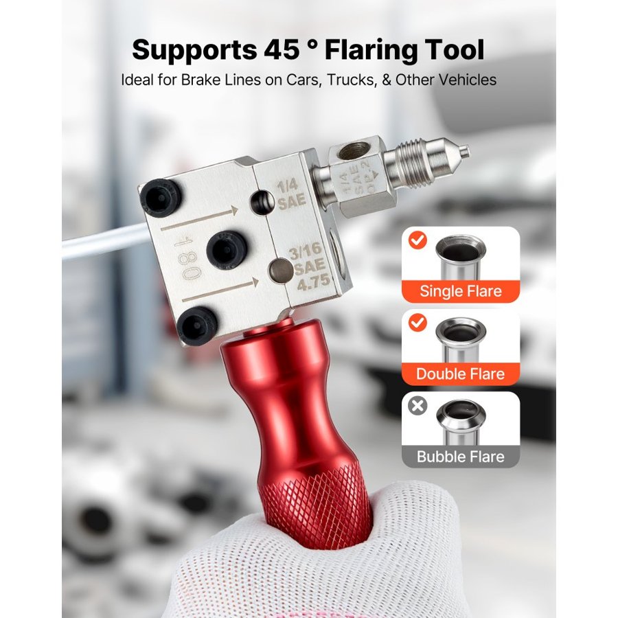 VEVOR Flaring Tool Kit for Brake Lines – 45°, 3/16" & 1/4"