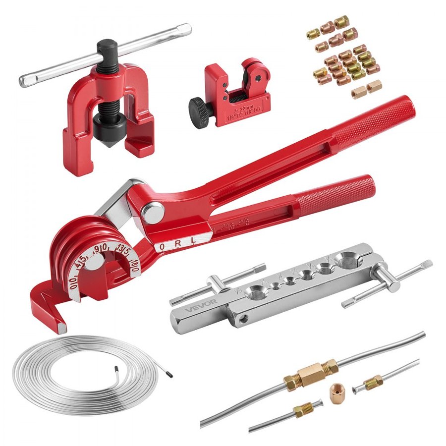 VEVOR Brake Line Flaring Tool Kit – 25FT, 45°, 20 Fittings