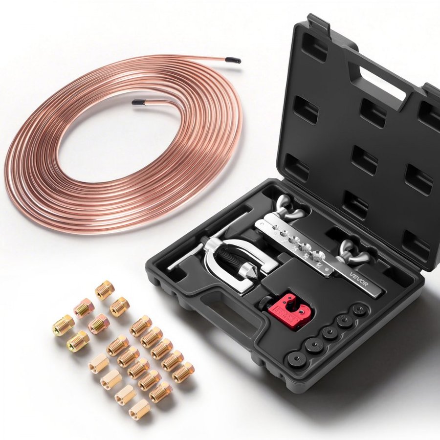 VEVOR 3/16" Brake Line Repair Kit – 25FT, Flaring Tool
