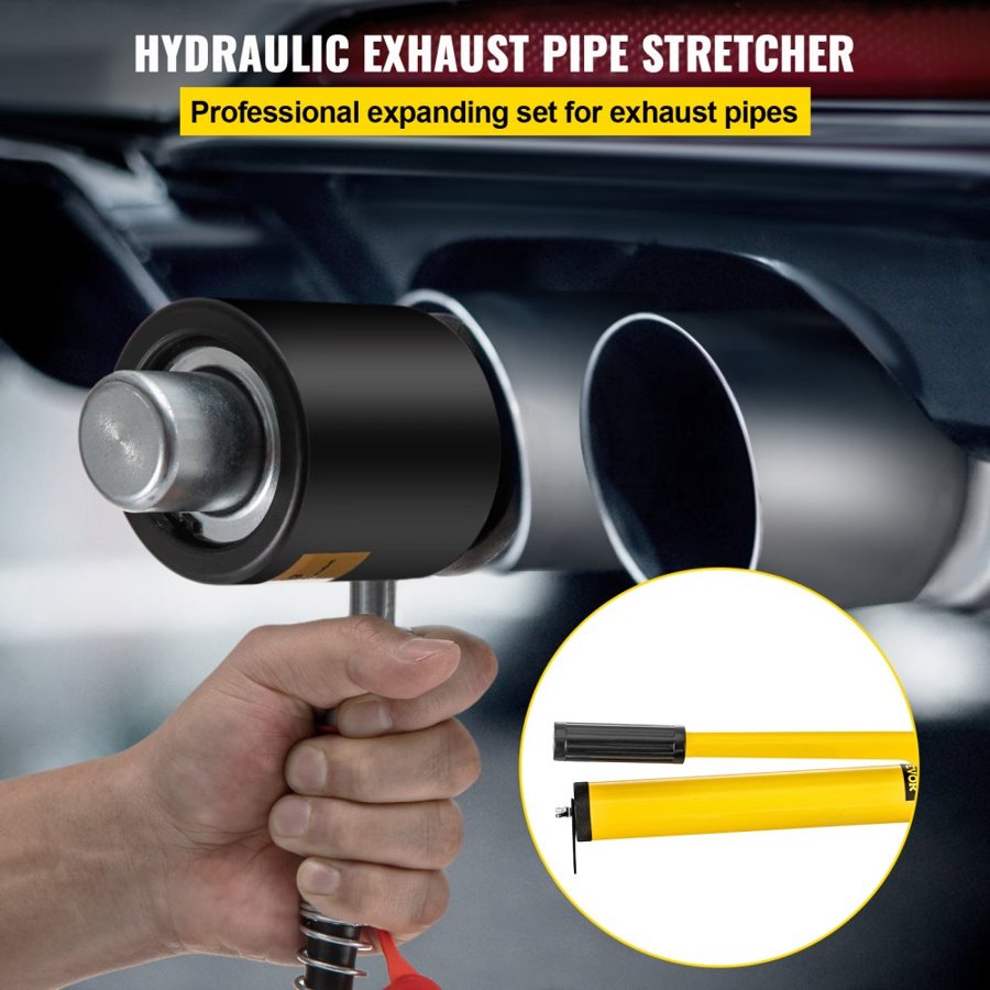 VEVOR Hydraulic Exhaust Pipe Expander, 4.1 to 10.8 cm size, 10 T Manual Hydraulic Pipe Stretcher w/4 Dies and 2 Storing Case for Copper, Aluminum Tubes in Car Repairing