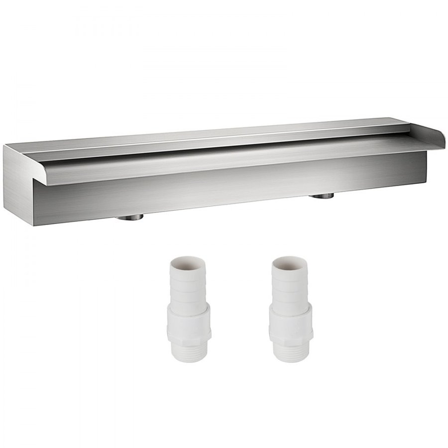 VEVOR 23.6" x 4.5" x 3.1" Stainless Steel Decorative Waterfall Pool Fountain For Garden Pond Indoors And Outdoors