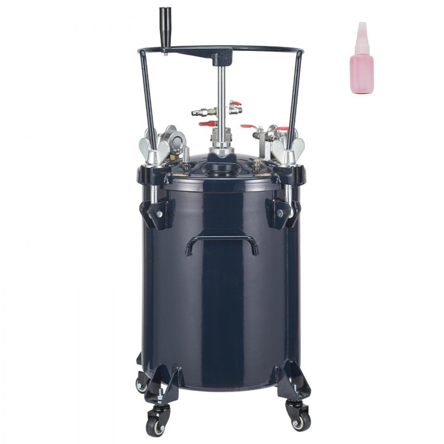 VEVOR Spray Paint Pressure Pot Tank, 30L/8gal Air Paint Pressure Pot with Manual Mixing Agitator, Leak Repair Sealant for Industry Home Decor Architecture Construction Automotive Painting, 70PSI Max