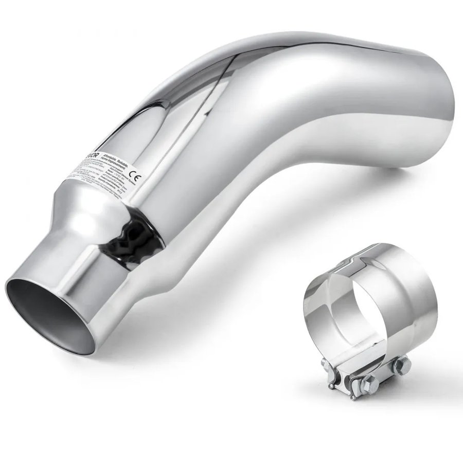 VEVOR Chrome Elbow Exhaust Tip – 4"x6", 2mm Wall, 10.8 lbs