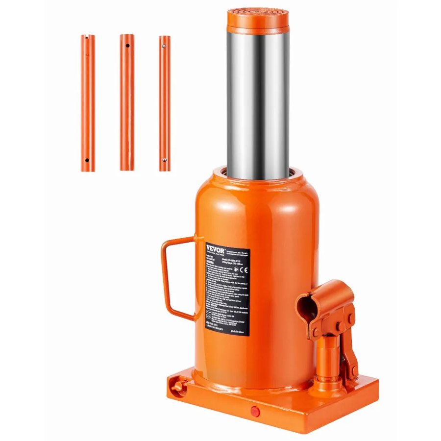 VEVOR Hydraulic Bottle Jack, 50 Ton/110231 lbs Welded Bottle Jack with 11''-17.32'' Lifting Range & 3-Section Long Handle, for Car, Pickup, Truck, RV, Auto Repair, Industrial Engineering