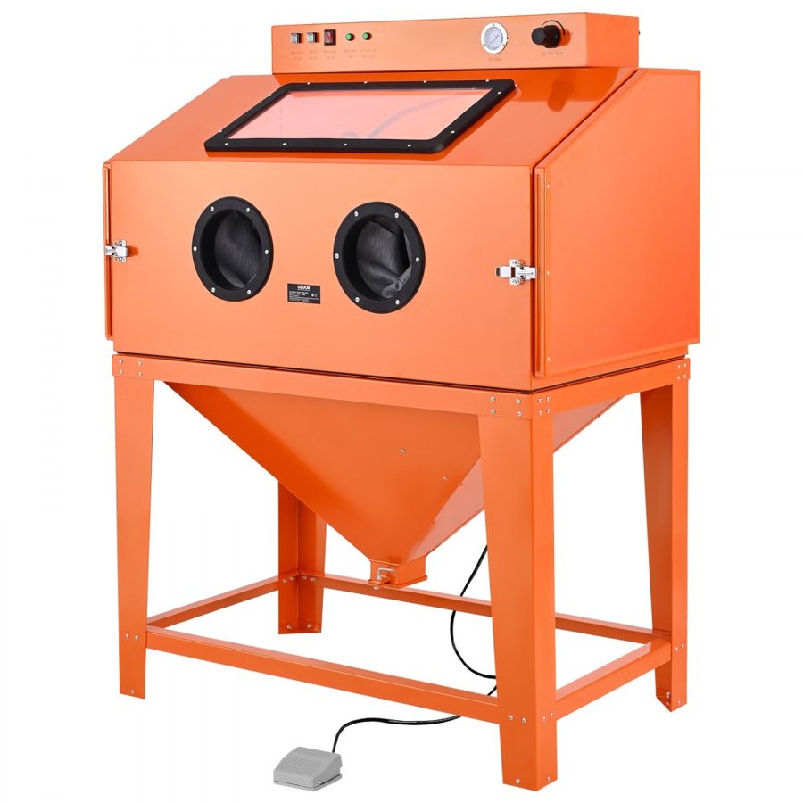 VEVOR Commercial Sandblast Cabinet – 115Gal, 1.6HP, Dual Gun