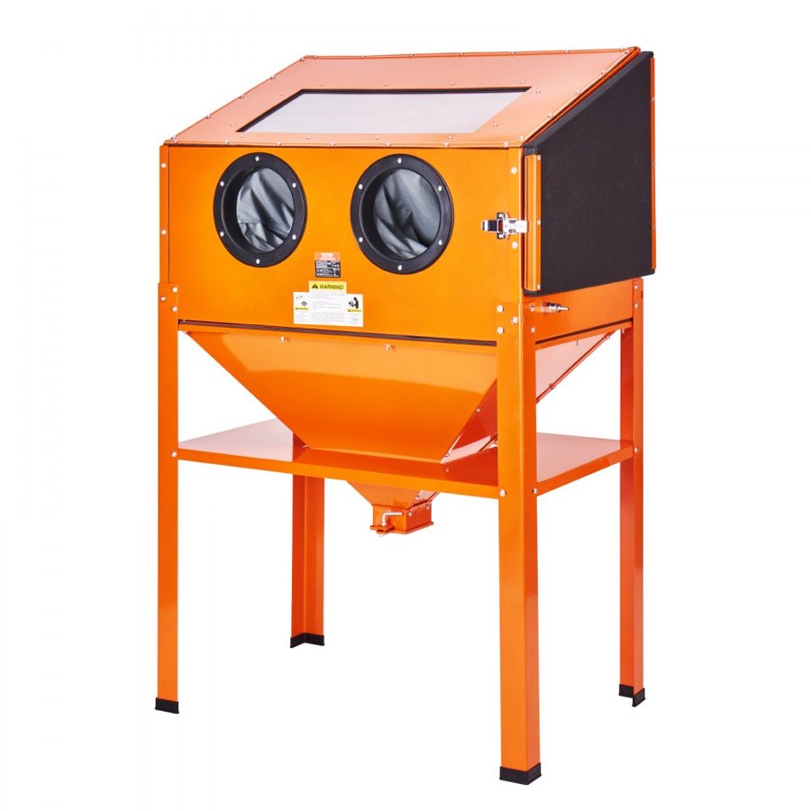 VEVOR 227.1 L Sand Blasting Cabinet with Stand with Blasting Gun & 4 Nozzles