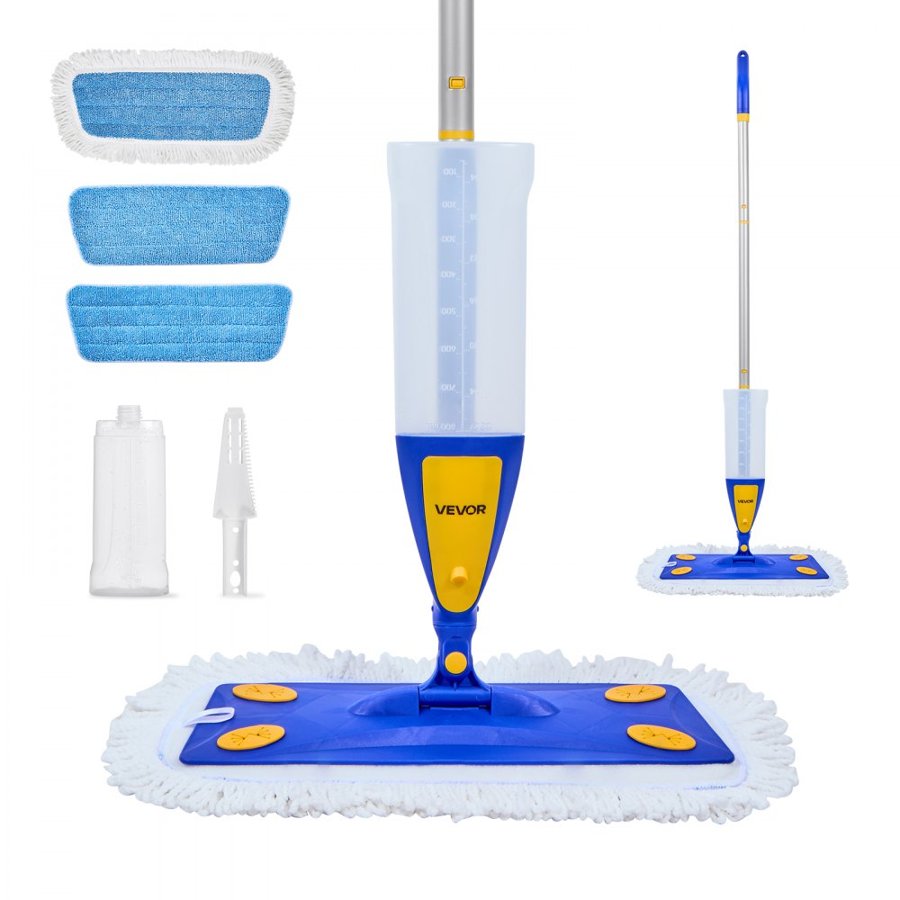 VEVOR Spray Mop with Washable Pads – 27 oz Tank, 3 Pads