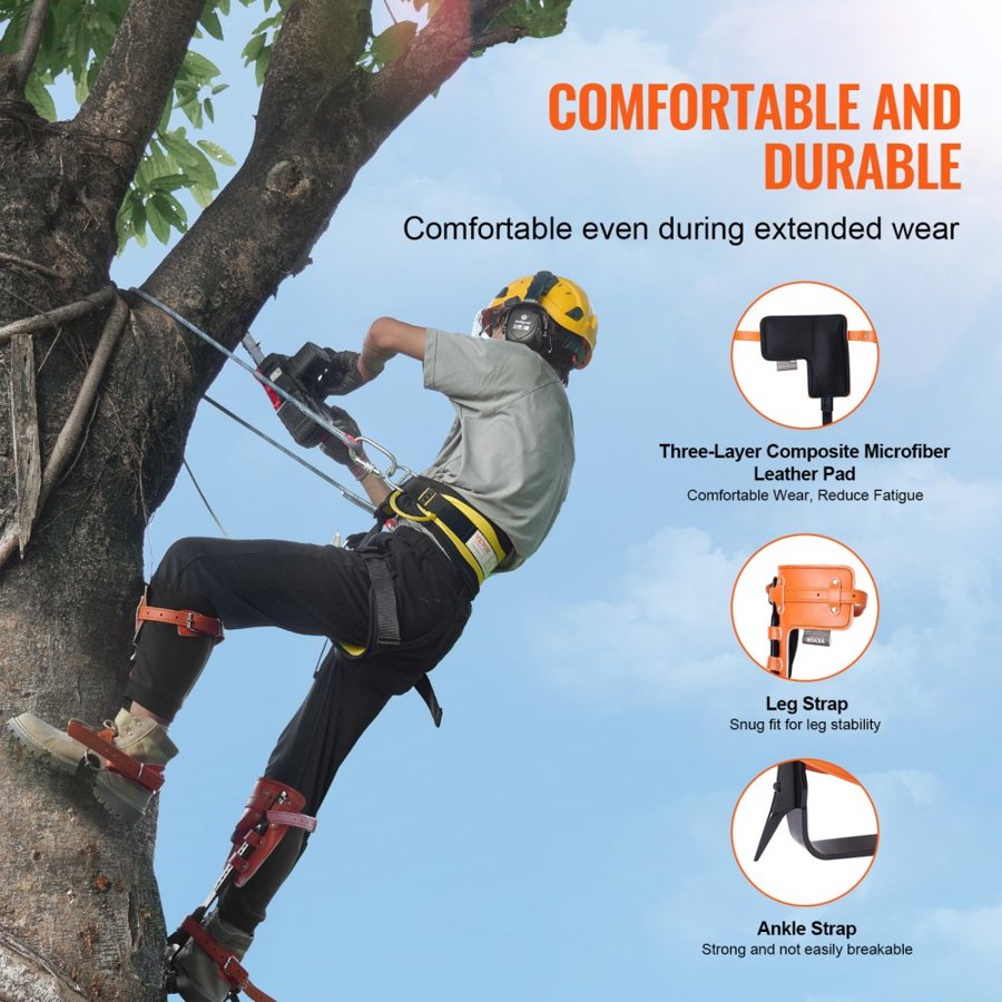 VEVOR Climbing Spikes for Trees – Alloy Steel, 350 lbs Set