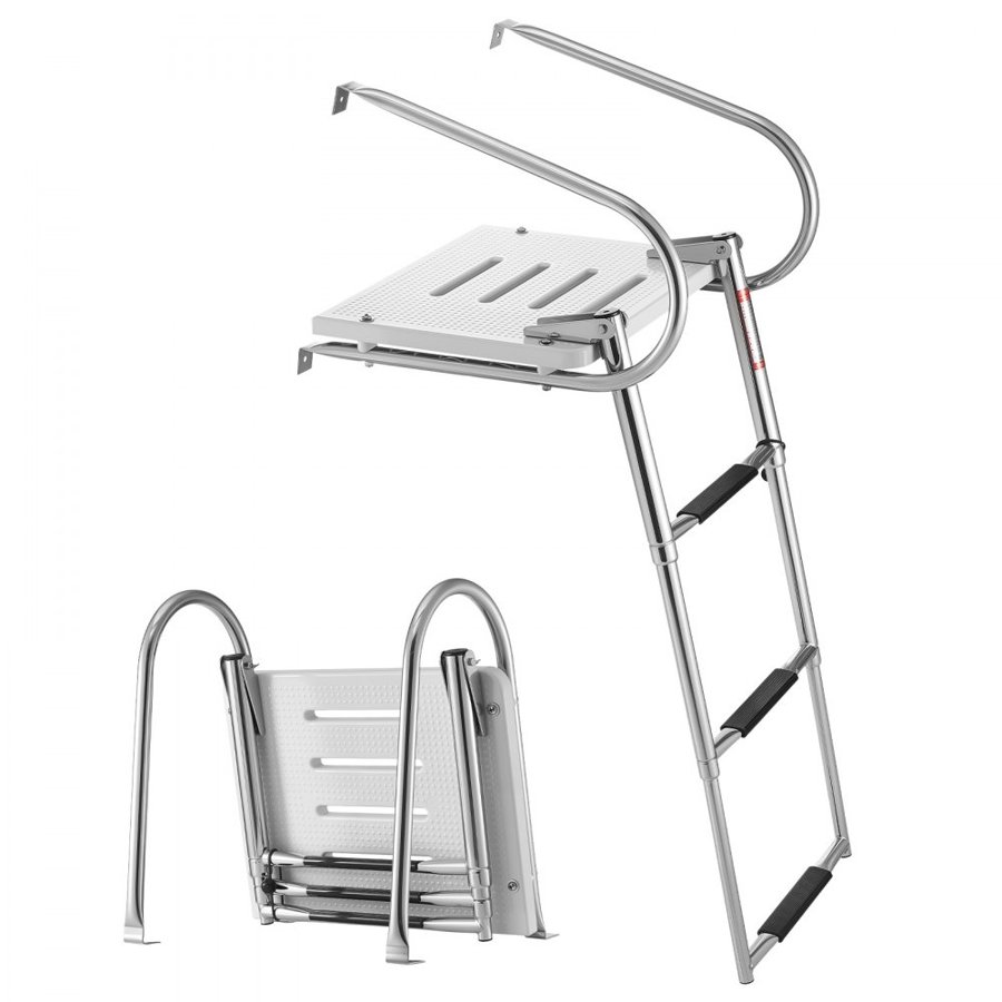 VEVOR Stainless Steel Telescoping Boat Ladder – 304 SS