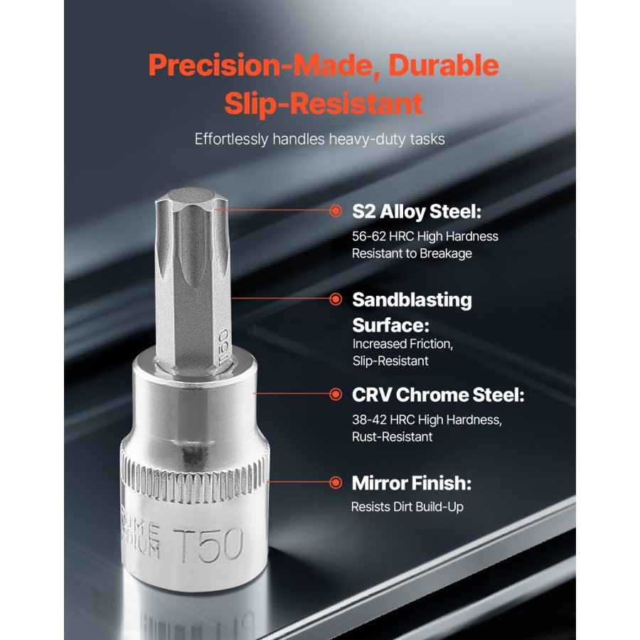 VEVOR hex bit socket set — SAE and Metric Durable Tool Kit