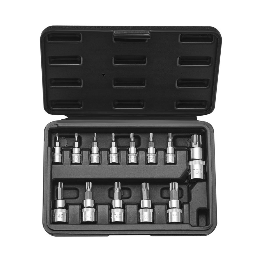 VEVOR Socket Star Set – 13-Piece, T8-T60, S2 Steel, 3 Drives