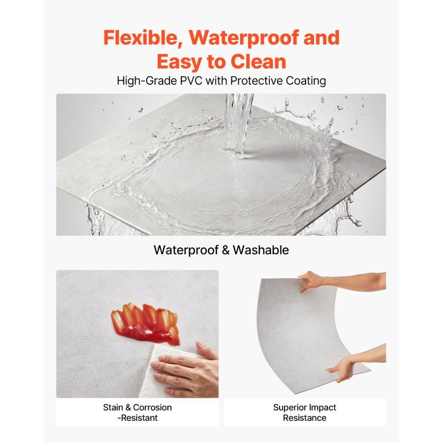 VEVOR PVC Drop Ceiling Tiles – 605 x 605 mm, 12-Pack, 4.9 mm