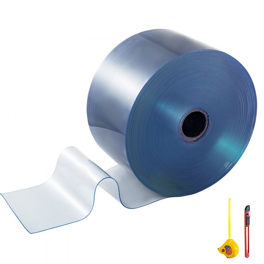 PVC Plastic Door Curtain Smooth Door Bulk Roll 200mm Width x 2mm Thickness x 50m Length