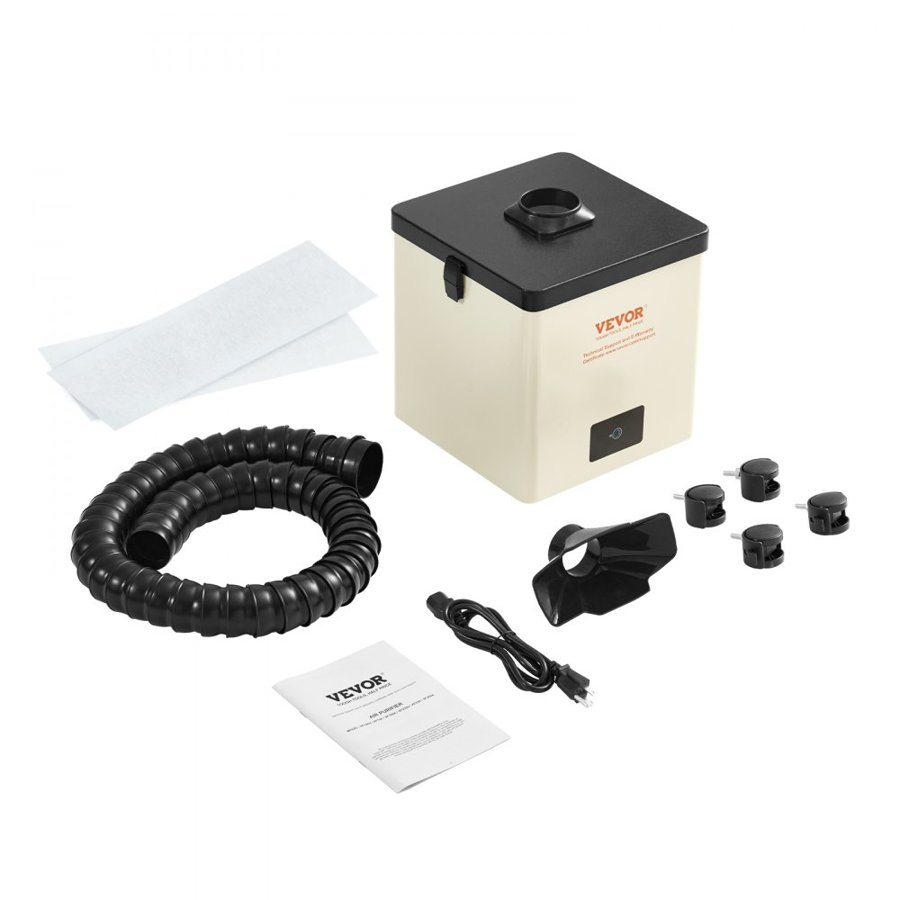 VEVOR Solder Fume Extractor, 100W Soldering Smoke Extractor with 3-Stage Filters, 240 m³/h Strong Suction Smoke Absorber and Filter for Soldering, Engraving, DIY Welding