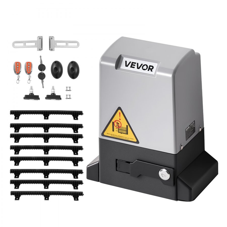 VEVOR Solar Powered Sliding Gate Opener – 400W, 1000kg, 25m