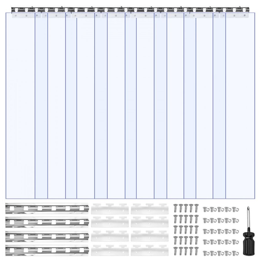 VEVOR Freezer Curtain Strips – 84×48 inch, 0.08 inch Thick.