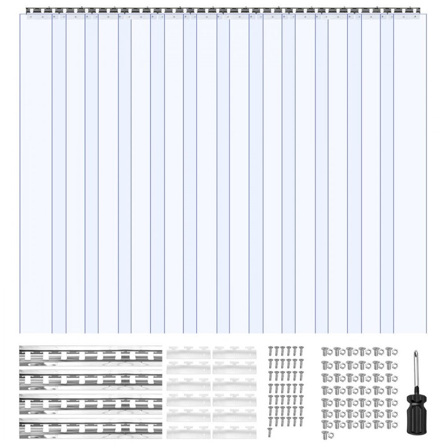 VEVOR Plastic Strips for Doors – 84×96 in, 0.08 in PVC