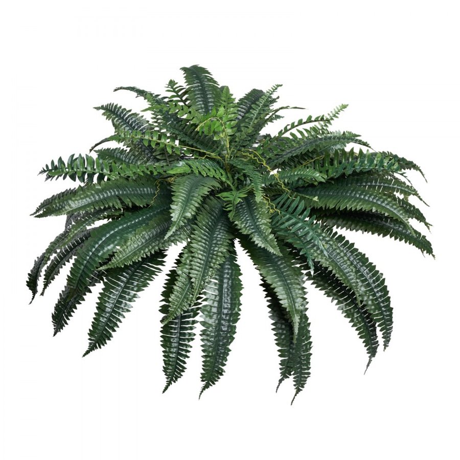 VEVOR Artificial Ferns, 1219 mm Fake Boston Fern Bush Plant with 88 Fronds, Large Faux Greenery for Indoor and Outdoor Decor, Silk & LDPE, Realistic for Home Porch Garden Office Living Room Planter