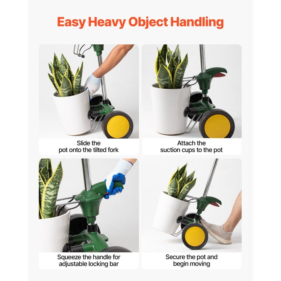 VEVOR Plant Pot Mover - 9.84 to 29.63 Inch Tall Pots