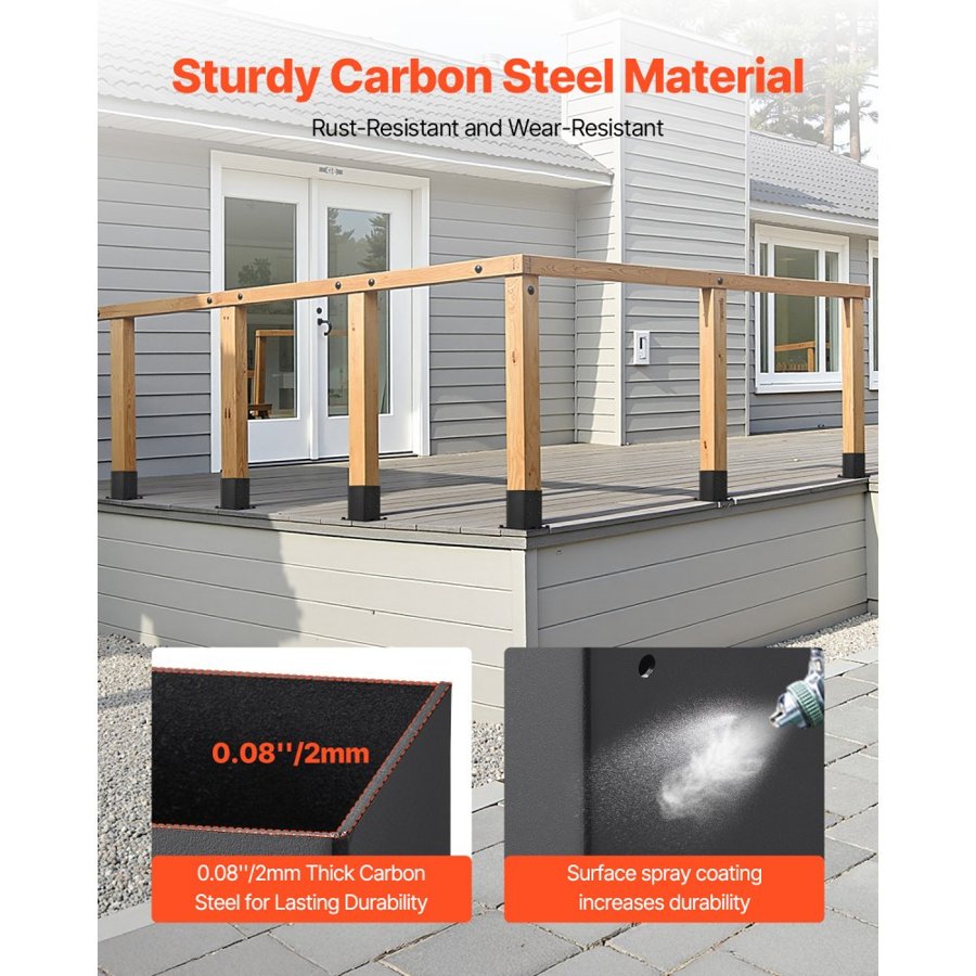 VEVOR Deck Post Brackets — 6x6 Heavy Duty Steel Post Base