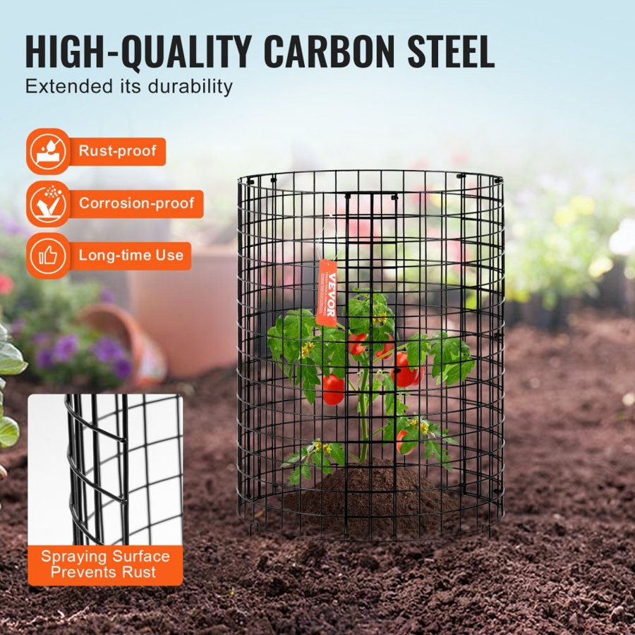 VEVOR Chicken Wire Plant Cages – 12.6''×14'', Metal Guard