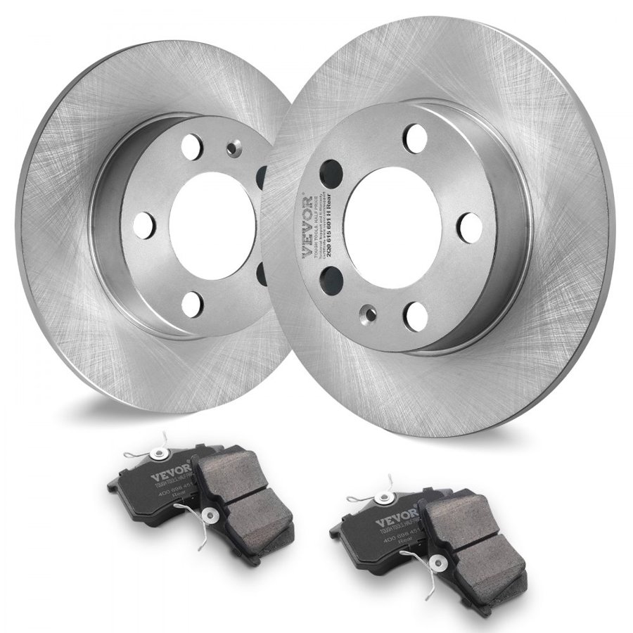 VEVOR Rear Brake Kit Compatible with AUDI A3(8L), SEAT IBIZA, SKODA OCTAVIA, ROOMSTER, VW GOLF Ⅳ, Brake Rotors Ceramic Brake Pads Replacement Kit, 232mm Rear Rotors