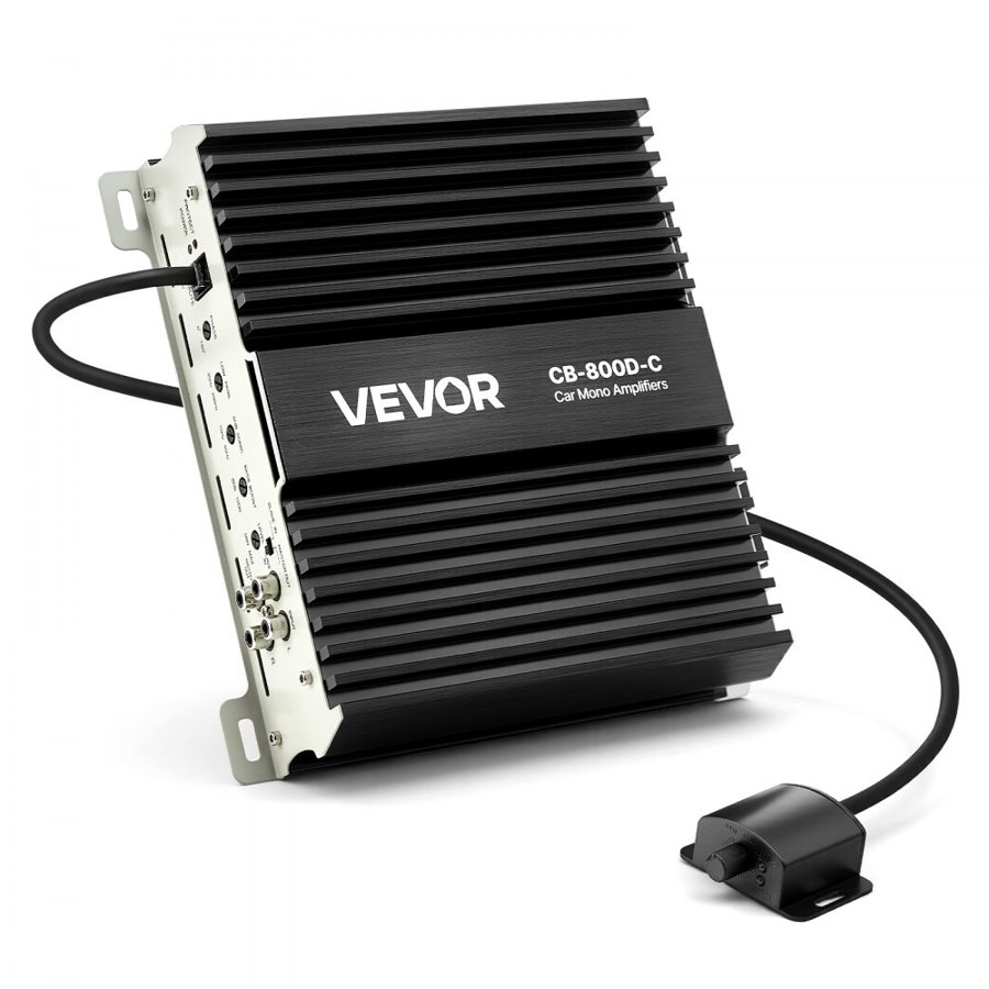 VEVOR 800 Watt RMS Amp – 1/2/4 Ohm Stable, Mono 1-Channel