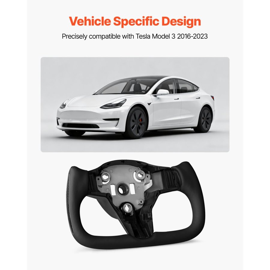 VEVOR Model 3 Tesla Steering Wheel – 2016-2023, 44°C Heating