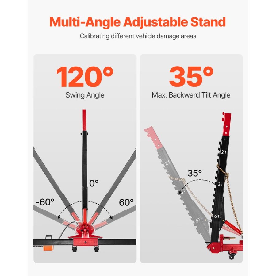 VEVOR Automotive Frame Puller — 6T Power Adjustable Post