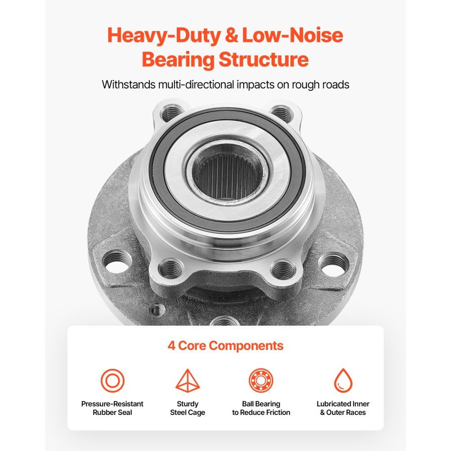 VEVOR Front Wheel Hub Bearing Assembly – 2 Pack Set, OEM