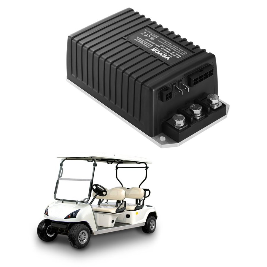VEVOR Golf Cart Speed Controller, 48 Volt & 250 Amp, DC Motor Controller Replacement for EZGO TXT Golf Carts, IP65 Rated Protection, Aluminum Alloy & ABS Housing, Compatible with 1206HB-5201 Models