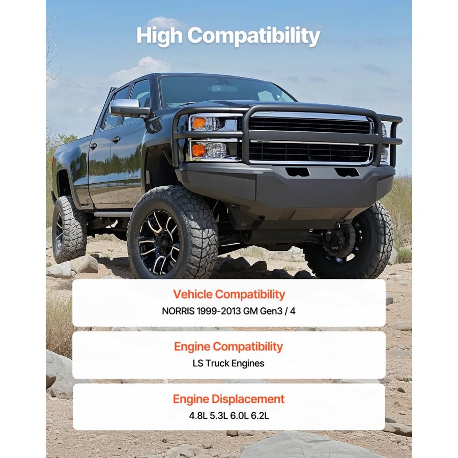 VEVOR Engine Camshaft, 12625437 SP011-16 Cam Replacement, Compatible with Norris trucks from 1999-2013 GM Gen3/4, LS Truck Engine 4.8L, 5.3L, 6.0L, and 6.2L