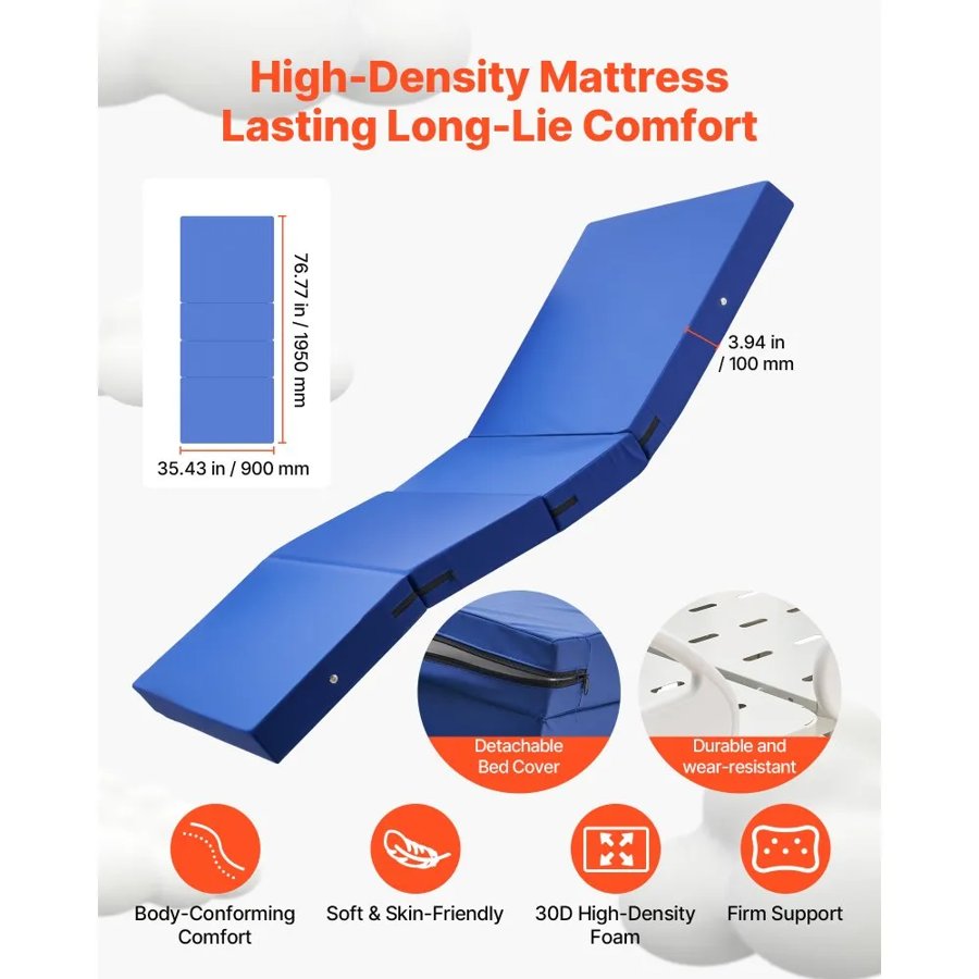 VEVOR Full Electric Medical Bed – Central Lock, 250kg