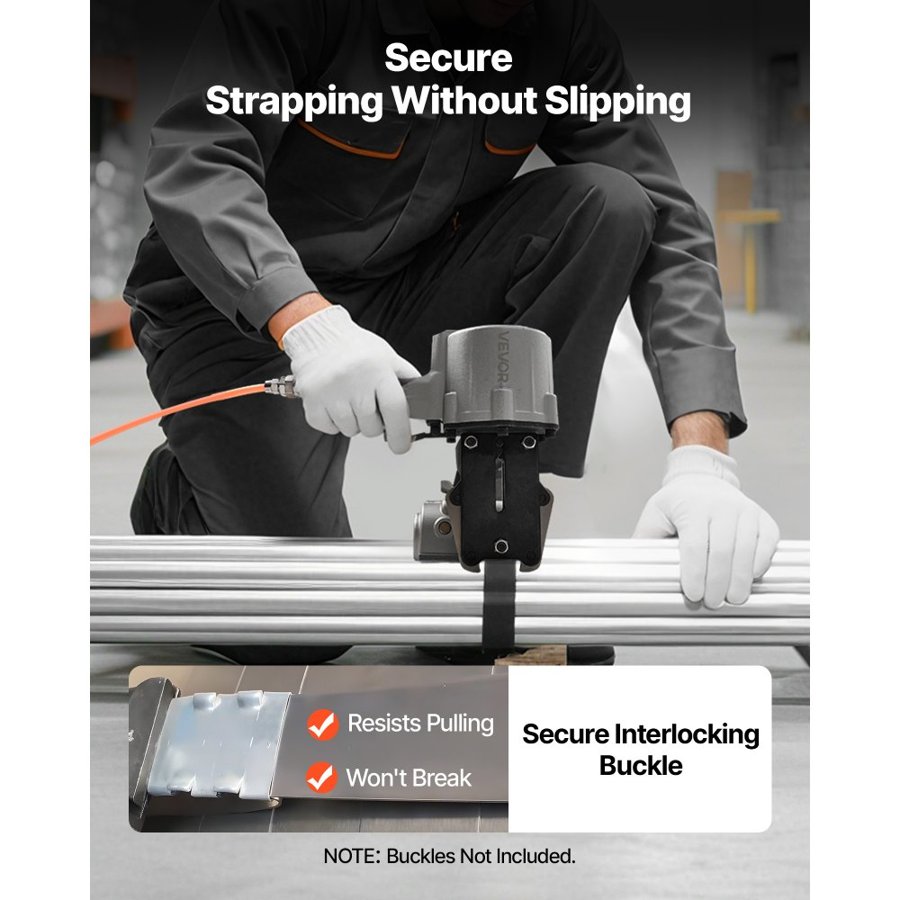 VEVOR Pneumatic Steel Strapping Tool – 8500 N, 1.26" Belt