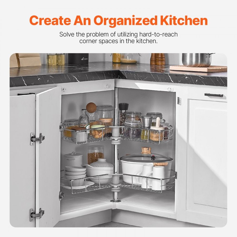 VEVOR Corner Kitchen Cabinet Organizer – 28" Kidney Shelf