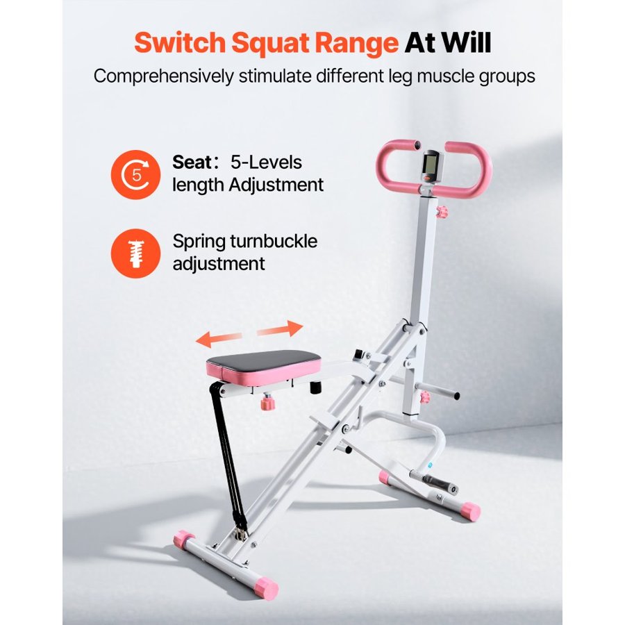 VEVOR Row and Ride Squat Machine – Q235 steel, 300 LBS