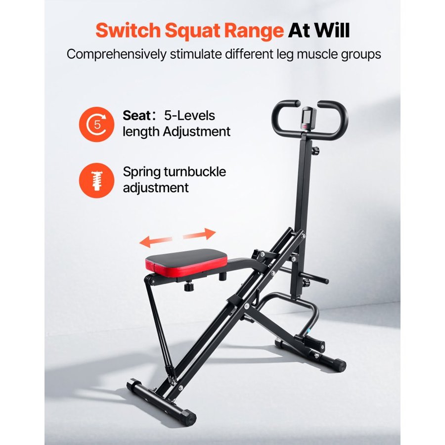VEVOR Squat Row Machine – 5-level Adjustable, 300 lbs