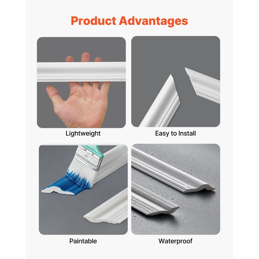 VEVOR Wainscoting Panels Kit – 6 Pack, 24x54 in, Paintable