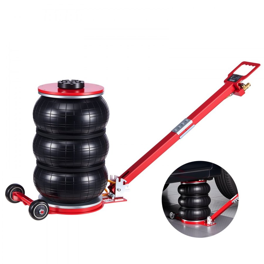 VEVOR 5 Ton Air Jack – Triple Bag, 18.3" Lift, Fast 4-10s