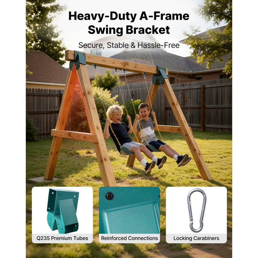 VEVOR A Frame Swing Set Brackets – 2 Seats, 4 Hangers