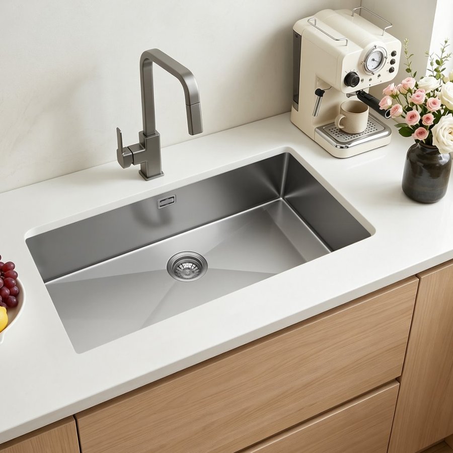 VEVOR Undermount Single Bowl Kitchen Sink – SUS304, 85cm​
