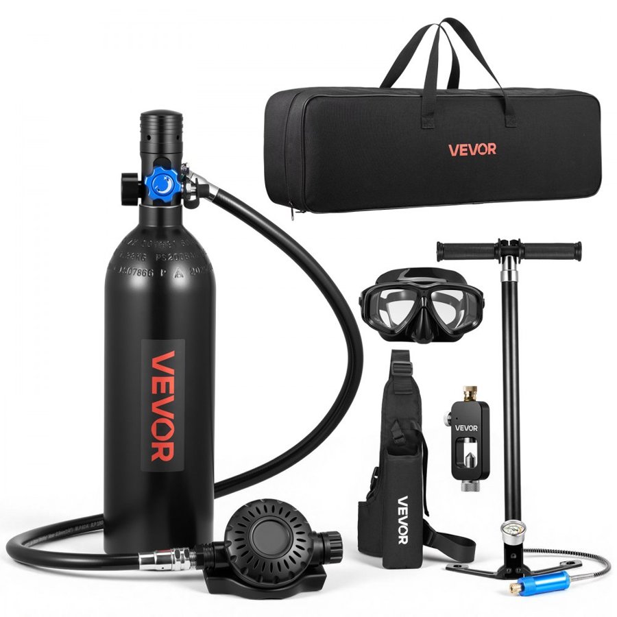 VEVOR Portable Mini Scuba Tank – 1L, 20 Min Dive Time