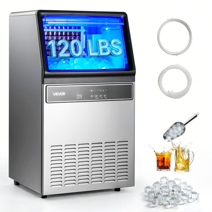 VEVOR Commercial Ice Cube Maker Machine – 59kg/24H, 15kg