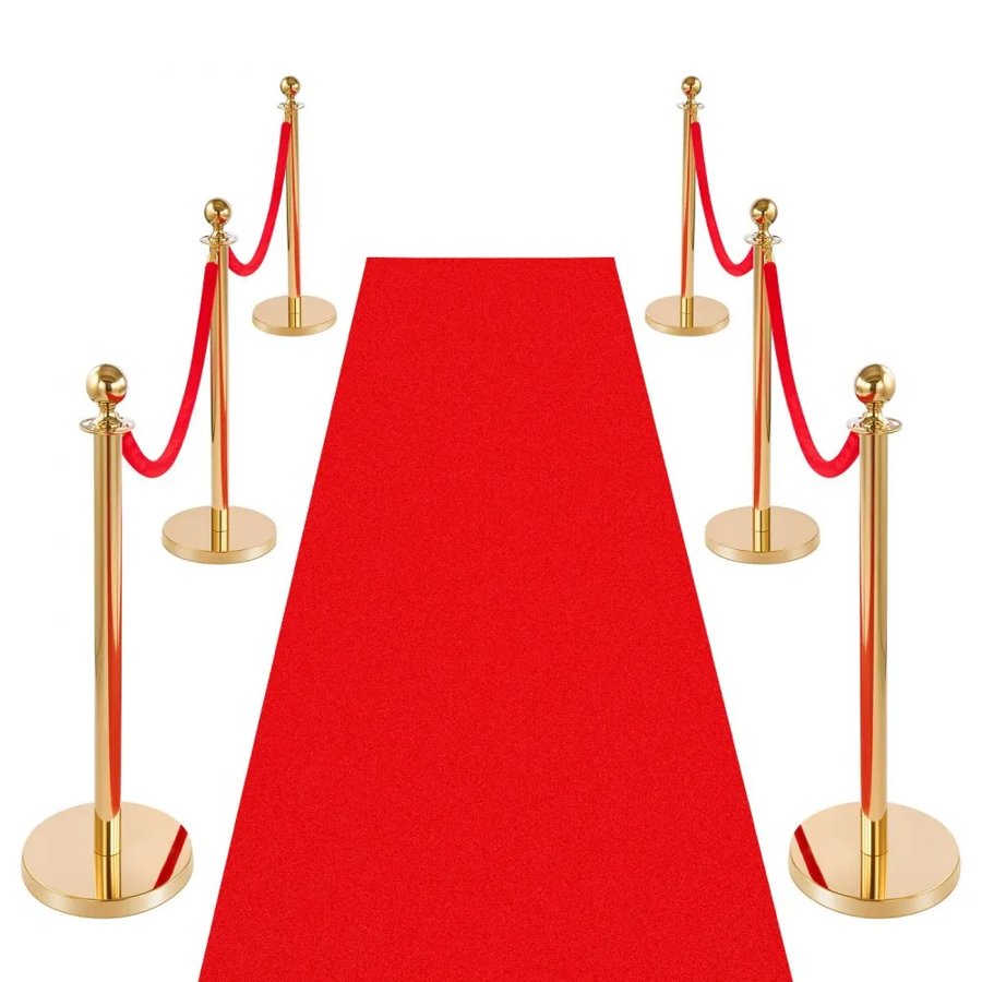 VEVOR Post and Rope Stanchions – 6-Post, 4-Rope Set