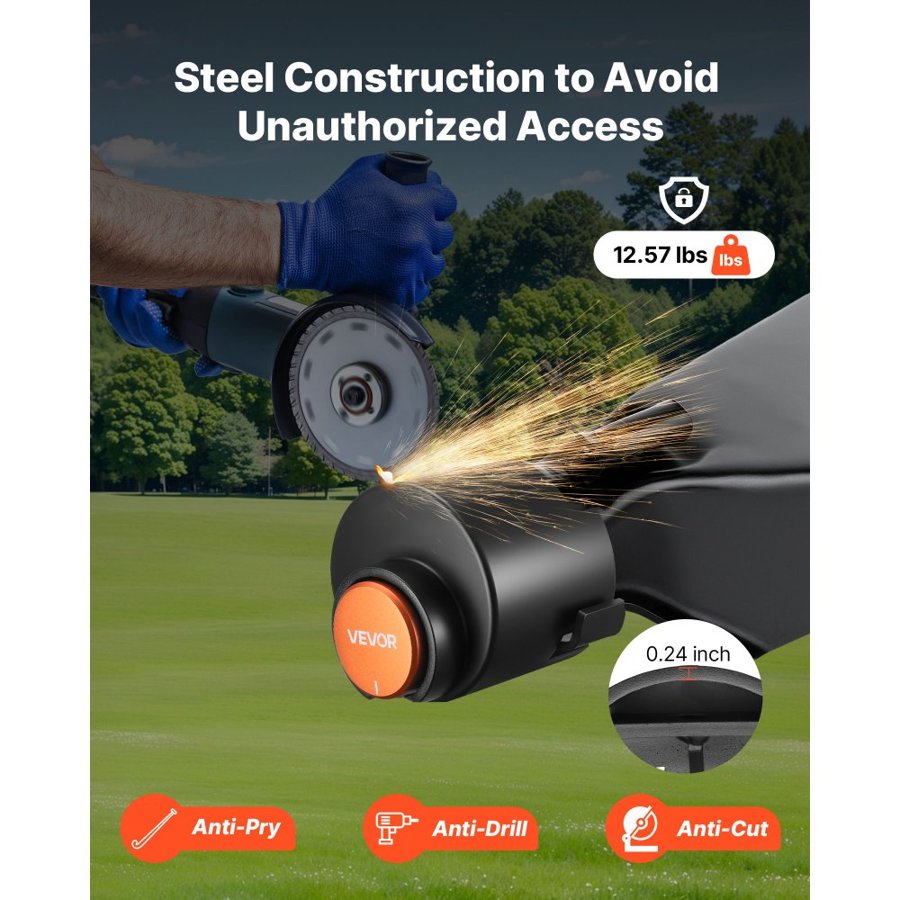 VEVOR piekabes slēdzene, piemērota 50,6 un 58,6 mm taisnā kloķa lodes savienotājiem, izturīga āķa slēdzene, kloķa slēdzenes autonamiņam, piekabei, laivai