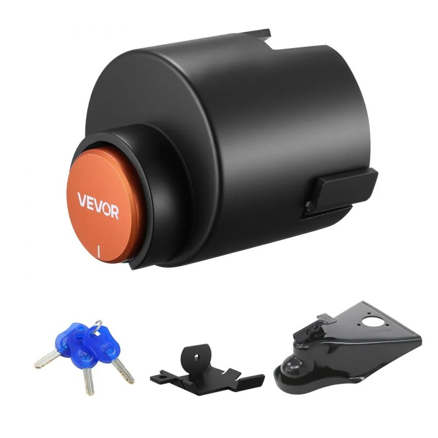 VEVOR piekabes slēdzene, piemērota 58,6 mm Airstream savienotājiem, izturīga āķa slēdzene ar 3 atslēgām, piekabes slēdzenes autonamiņam, piekabei un laivai