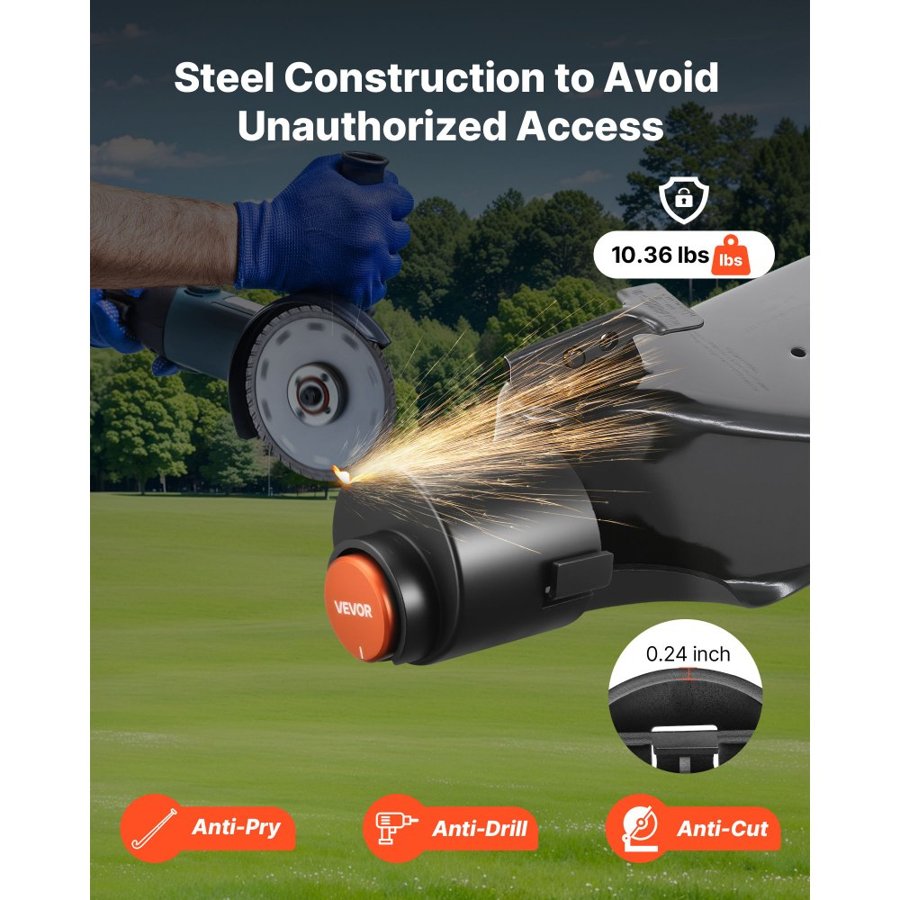 VEVOR piekabes slēdzene, piemērota 58,6 mm Airstream savienotājiem, izturīga āķa slēdzene ar 3 atslēgām, piekabes slēdzenes autonamiņam, piekabei un laivai